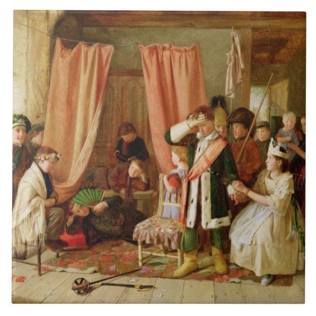 Children acting the 'Play Scene', Act II, Scene ii Tile (Front)