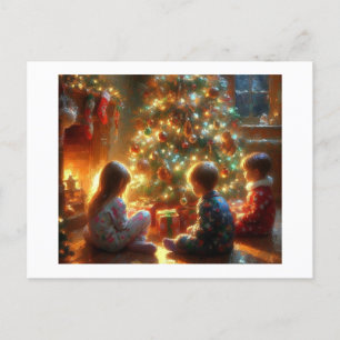 Children Around the Christmas Tree, Postcard