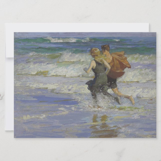 Children at the Beach (by Edward Henry Potthast) Card (Front)