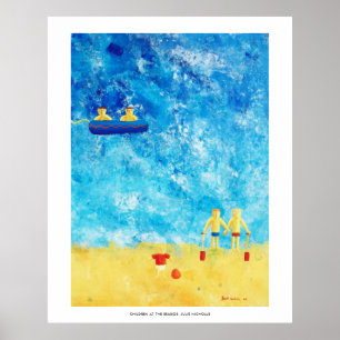 Children at the Seaside Contemporary Art Print