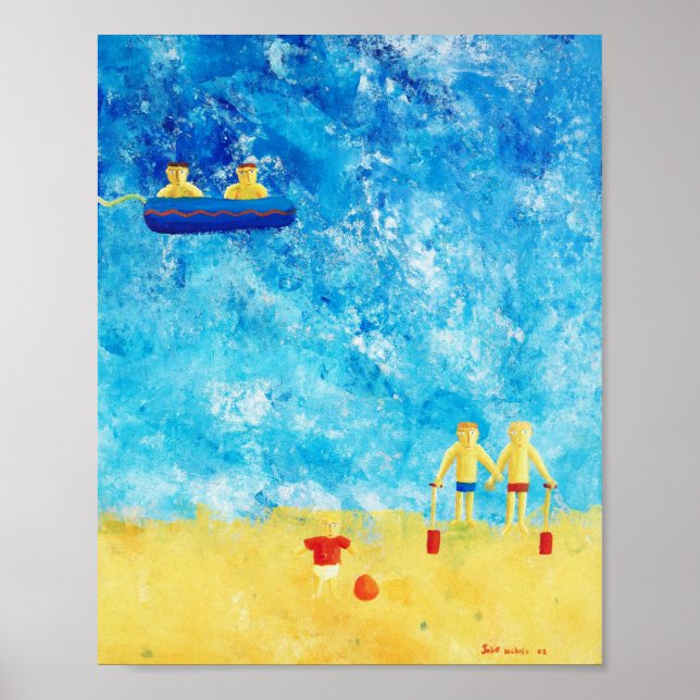 Children at the Seaside Contemporary Art Print (Front)