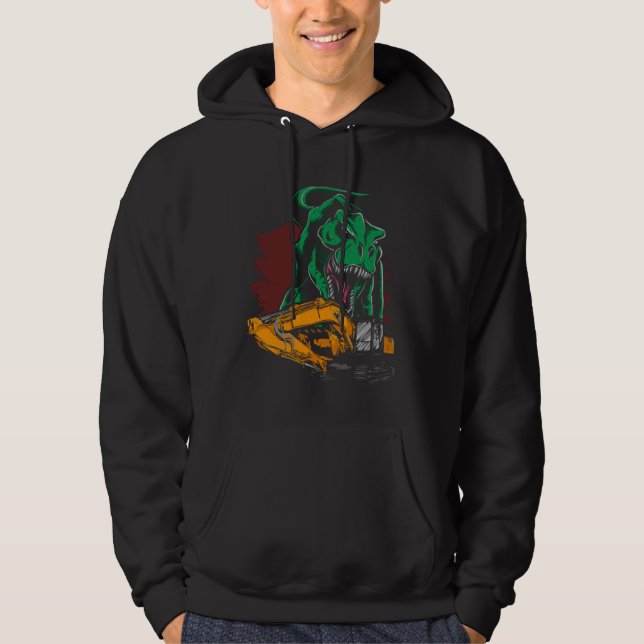 Children Back To School Schoolchild Tractor And Di Hoodie (Front)