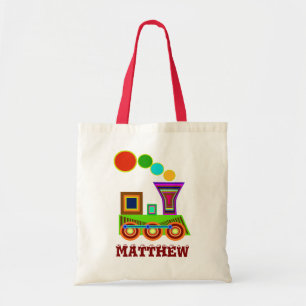 Children Bags: a Train Tote Bag