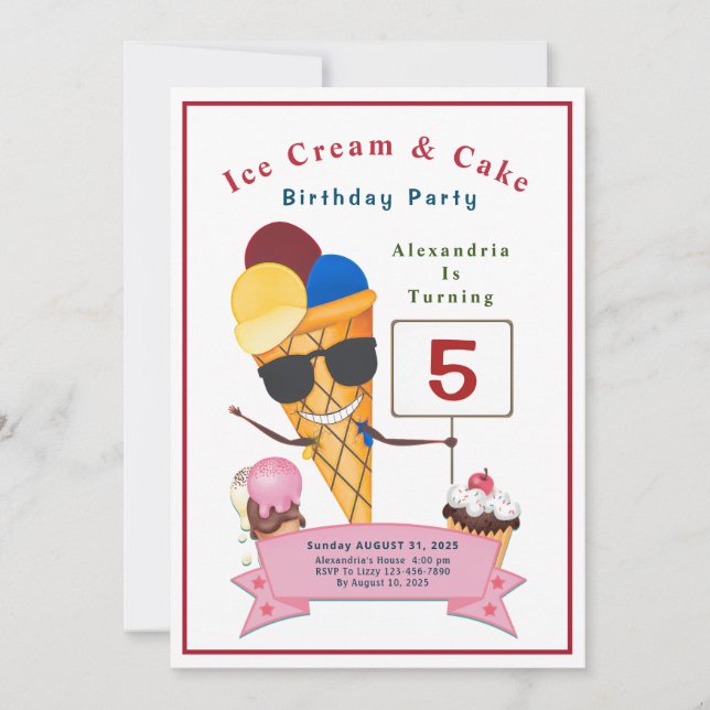 Children Birthday Party Fun Cute Invitation (Front)