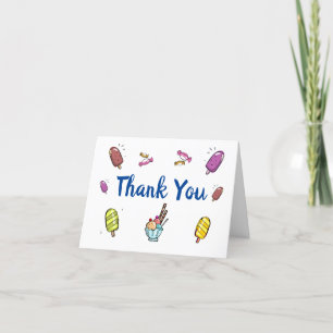 Children Birthday Party Fun Cute Thank You Card