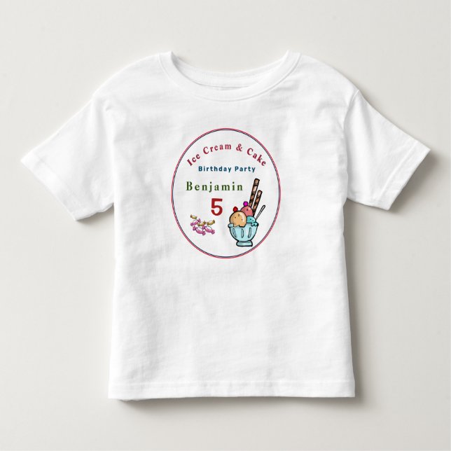 Children Birthday Party Fun Cute Toddler T-Shirt (Front)