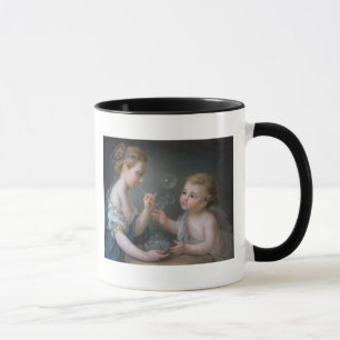 Children blowing bubbles mug
