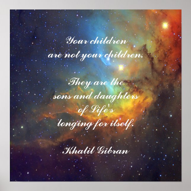 Children by Kahlil Gibran Poster (Front)