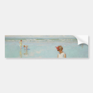 Children by the Sea (Summer Beach Scene) Bumper Sticker