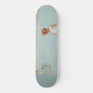 Children by the Sea (Summer Beach Scene) Skateboard