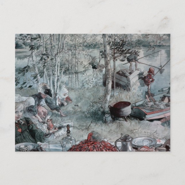 Children Catching Crawdads Postcard (Front)