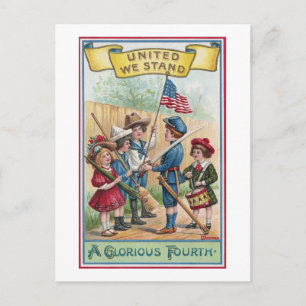 Children Celebrate the Fourth Postcard