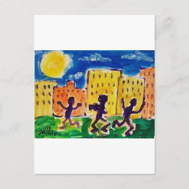 Children Dancing by Piliero Postcard (Front)
