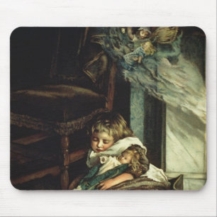 Children dreaming of toys mouse pad