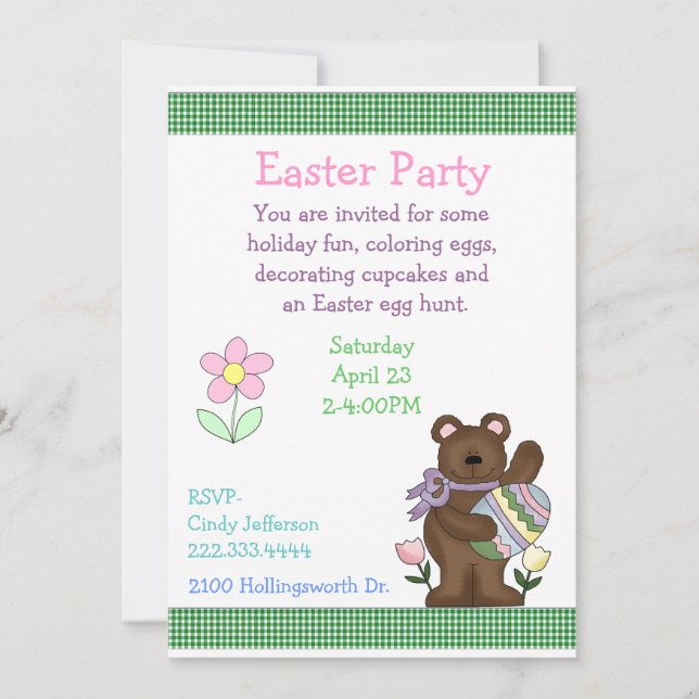Children Easter Party Invitation (Front)