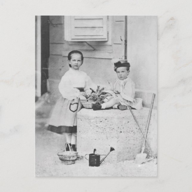 Children Empress Elisabeth, Gisela & Rudolf Postcard (Front)