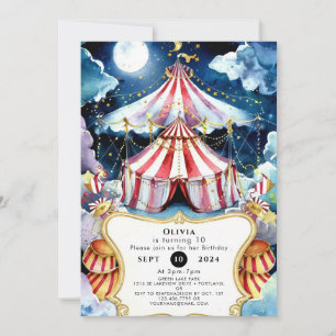 Children Enchanted Circus Birthday Invitation
