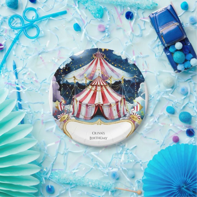 Children Enchanted Circus Birthday Paper Plate (Party)