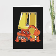 Children excavator 4th birthday Children