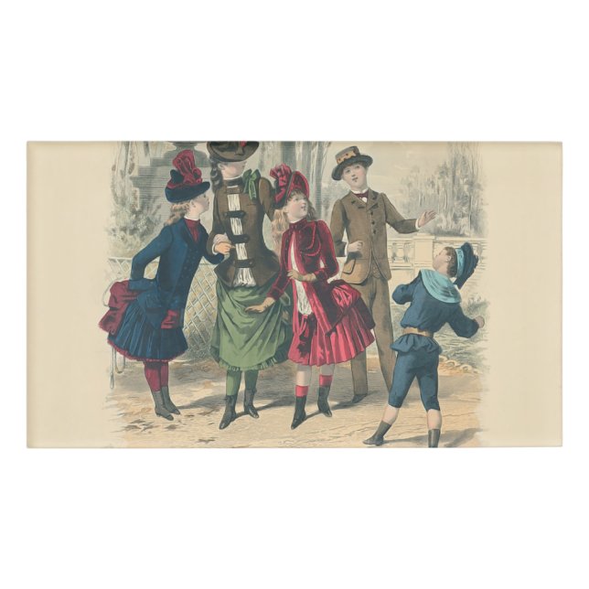 Children Family Antique Victorian Chilld Name Tag (Front)