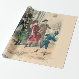 Children Family Antique Victorian Chilld Wrapping Paper