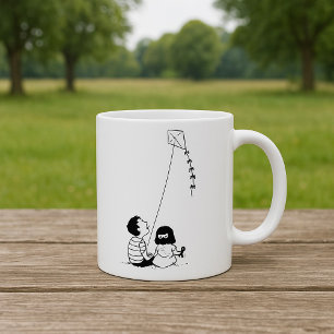 Children Flying A Kite Mug