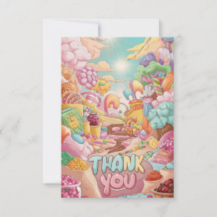 Children Greeting Candyland thank you card