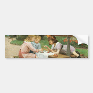 Children Having Afternoon Tea in the Park Bumper Sticker