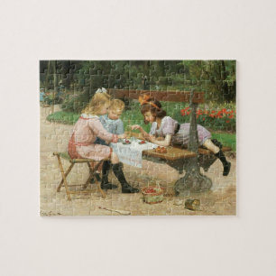 Children Having Afternoon Tea in the Park Jigsaw Puzzle