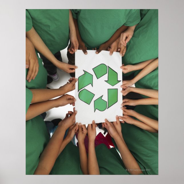 Children holding recycling sign (Front)