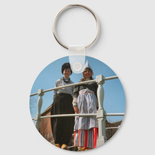 Children in Dutch National Costume Key Ring