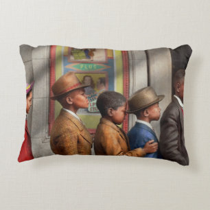 Children - In line to see a movie 1941 Decorative Cushion