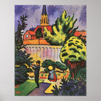 Children in the Garden by August Macke Poster