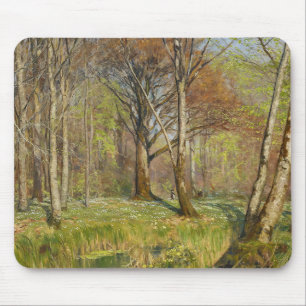 Children in the spring forest H.A. Brendekilde Mouse Pad