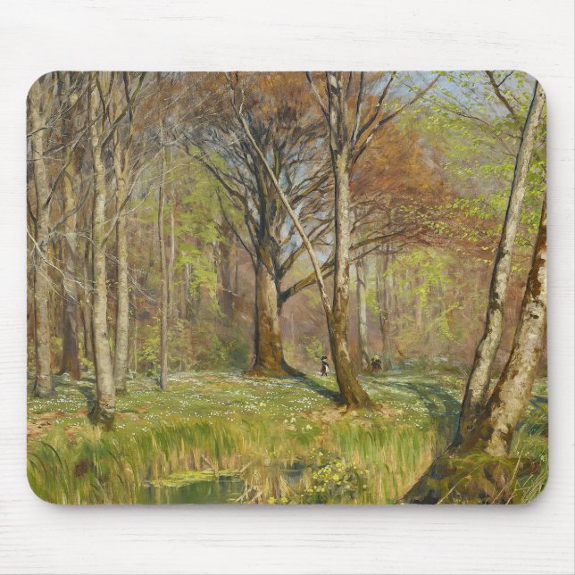 Children in the spring forest H.A. Brendekilde Mouse Pad (Front)
