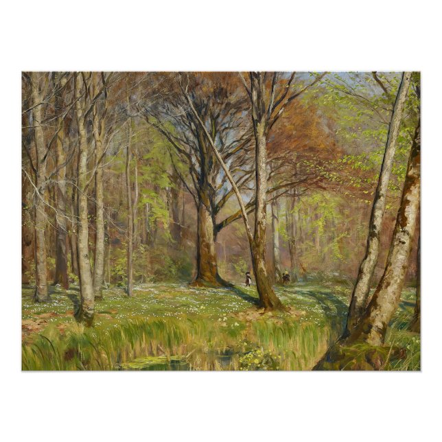Children in the spring forest H.A. Brendekilde Poster (Front)