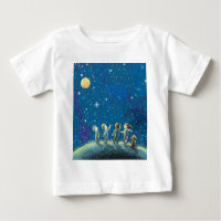 Children Looking At Night Sky 