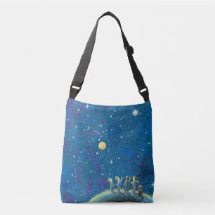 Children Looking At Night Sky Crossbody Bag