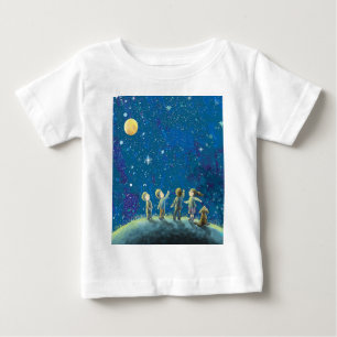 Children Looking At Night Sky  T-Shirt