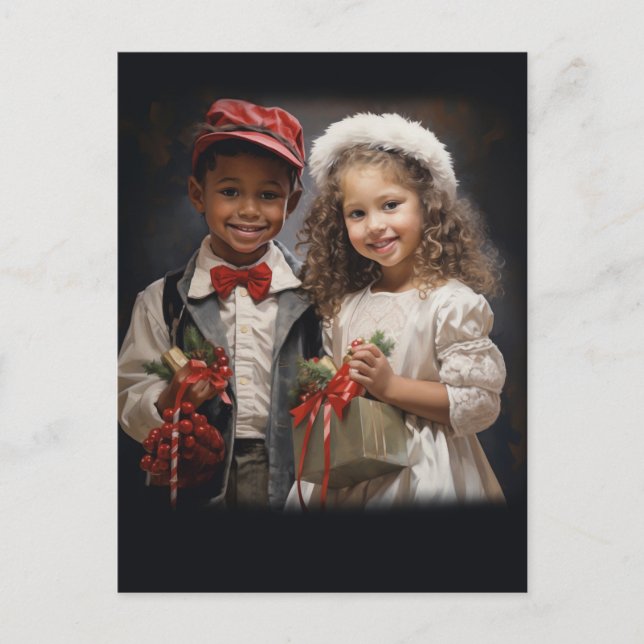 Children Love Couple Postcard (Front)