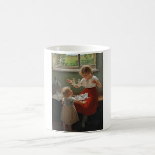 Children Making Silhouettes (Cute Kids Playing) Coffee Mug