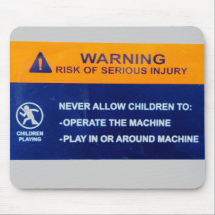 Children Not Allowed on Computer Mouse Pad