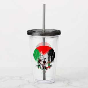 Children of Gaza Painting Palestine Flag Acrylic Tumbler