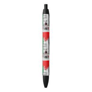 Children of Gaza Painting Palestine Flag Black Ink Pen