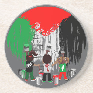 Children of Gaza Painting Palestine Flag  Coaster