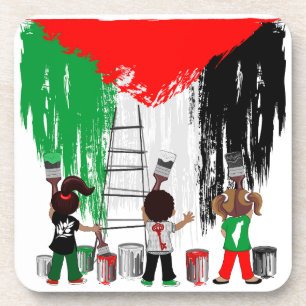Children of Gaza Painting Palestine Flag  Coaster