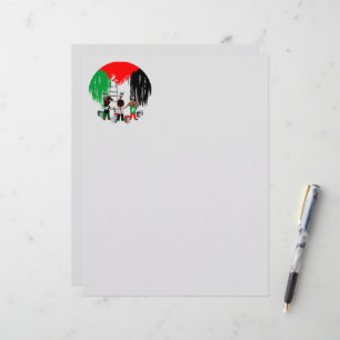 Children of Gaza Painting Palestine Flag Custom Letterhead