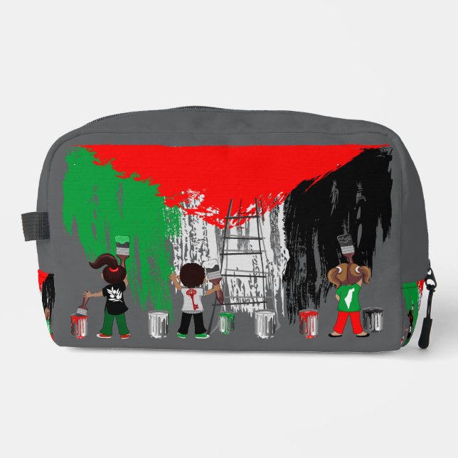 Children of Gaza Painting Palestine Flag  Dopp Kit (Front)