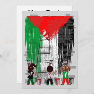 Children of Gaza Painting Palestine Flag  Invitation