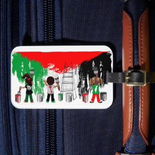 Children of Gaza Painting Palestine Flag  Luggage Tag
